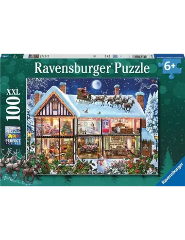 Puzzle 100 XXL pièces - Noël à la maison - Ravensburger