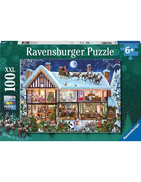 Puzzle 100 XXL pièces - Noël à la maison - Ravensburger