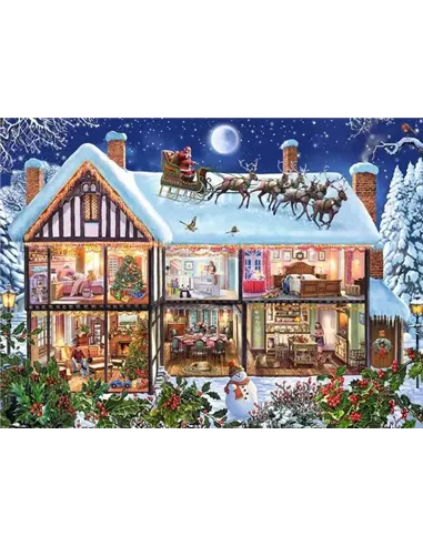 Puzzle 100 XXL pièces - Noël à la maison - Ravensburger