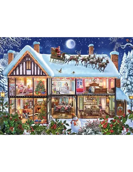 Puzzle 100 XXL pièces - Noël à la maison - Ravensburger