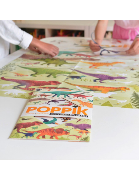 Poster en stickers : dinosaures