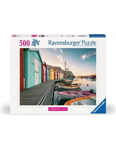 Puzzle Adultes 500 pièces - Maisons flottantes à Smögen, Suède