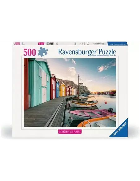 Puzzle Adultes 500 pièces - Maisons flottantes à Smögen, Suède