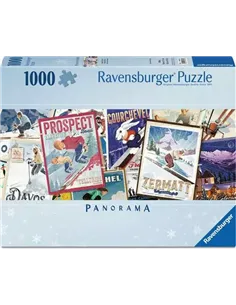 Puzzle Adultes 1000 pièces - Affiches de ski vintage