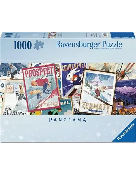 Puzzle Adultes 1000 pièces - Affiches de ski vintage