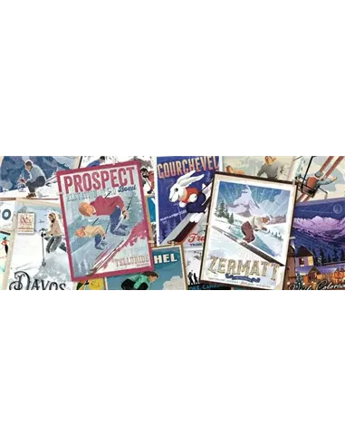 Puzzle Adultes 1000 pièces - Affiches de ski vintage
