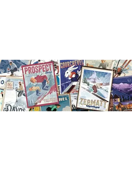 Puzzle Adultes 1000 pièces - Affiches de ski vintage