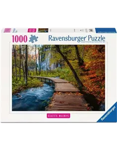 Puzzle Adultes 1000 pièces - Chemin boisé d'automne