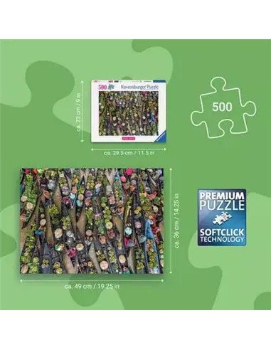 Puzzle Adultes 500 pièces - Marché flottant, Indonésie