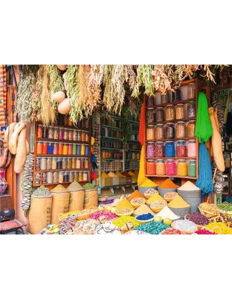 Puzzle Adultes 500 pièces - Marché aux épices, Maroc
