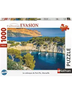Puzzle Adultes 1000 pièces - La calanque de Port-Pin, Marseille