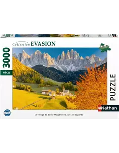 Puzzle Adultes 3000 pièces - Le village de Santa Magdalena (Dolomites) Loïc Lagarde