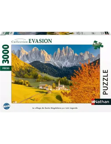 Puzzle Adultes 3000 pièces - Le village de Santa Magdalena (Dolomites) Loïc Lagarde