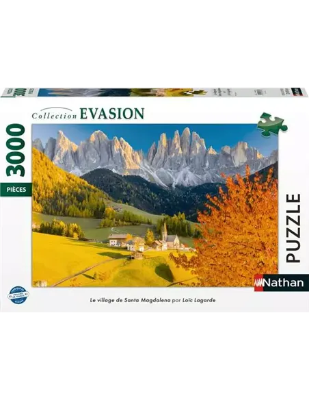 Puzzle Adultes 3000 pièces - Le village de Santa Magdalena (Dolomites) Loïc Lagarde