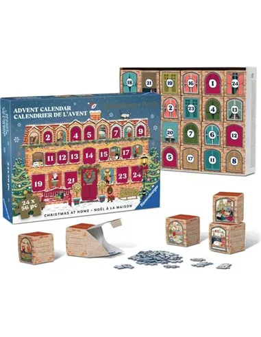 Calendrier de l'avent 2026 - Noël à la maison - Puzzles Adultes 24x56 pièces - Ravensburger