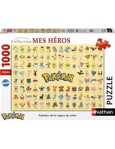 Puzzle Adultes 1000 pièces - Pokémon - Pokédex de la région de Johto