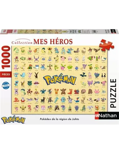 Puzzle Adultes 1000 pièces - Pokémon - Pokédex de la région de Johto