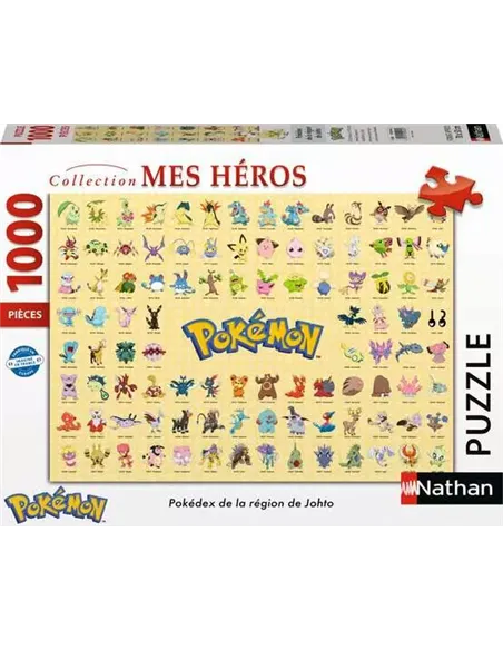 Puzzle Adultes 1000 pièces - Pokémon - Pokédex de la région de Johto