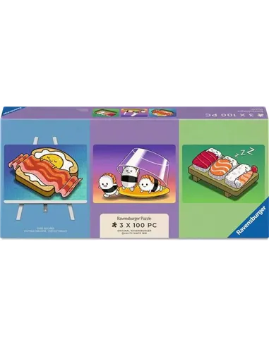 Puzzles Adultes 3x100 pièces - Repas kawaii