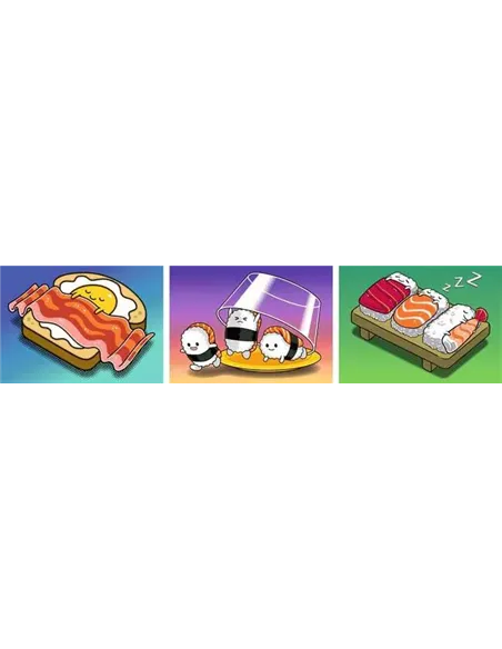 Puzzles Adultes 3x100 pièces - Repas kawaii