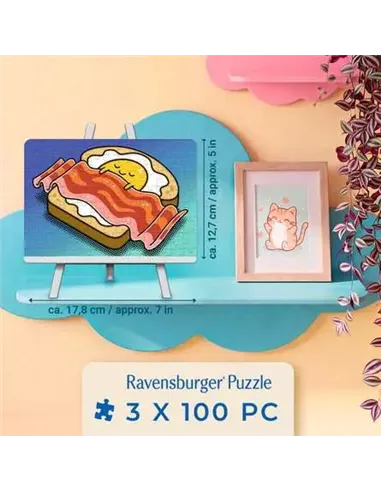Puzzles Adultes 3x100 pièces - Repas kawaii