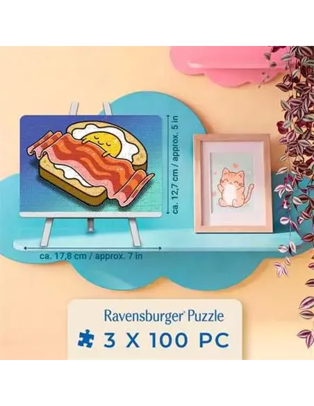 Puzzles Adultes 3x100 pièces - Repas kawaii