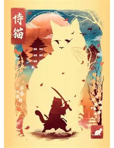 Puzzles Adultes 3x100 pièces - Chat, panda roux et dragon Ukyio-E
