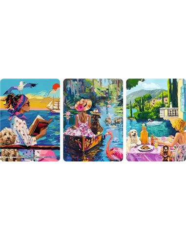 Puzzles Adultes 3x100 pièces - Voyage du chien