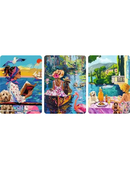 Puzzles Adultes 3x100 pièces - Voyage du chien