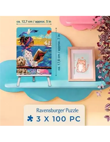 Puzzles Adultes 3x100 pièces - Voyage du chien