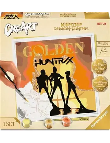 Ravensburger – CreArt 20x20 cm – Peinture par numéros – Golden – Kpop Demon Hunters