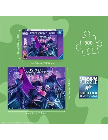Puzzles 300 XXL pièces - KPop Demon Hunters - Le trio KPop Demon Hunters