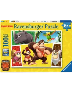 Puzzle Enfants 100 XXL pièces - Nintendo Super Mario - Les singes sont lâchés !