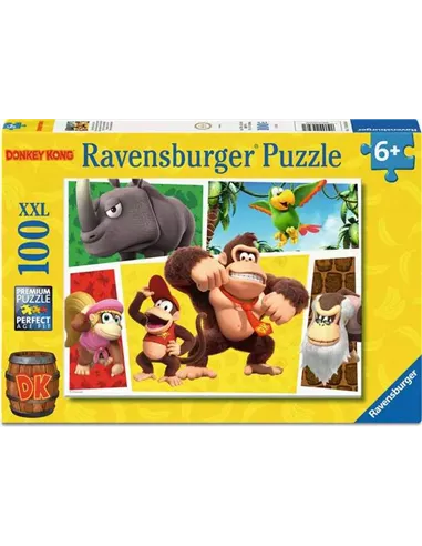 Puzzle Enfants 100 XXL pièces - Nintendo Super Mario - Les singes sont lâchés !