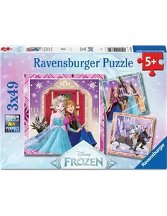 Puzzles Enfants 3x49 pièces - Disney La Reine des Neiges - Ensemble pour toujours