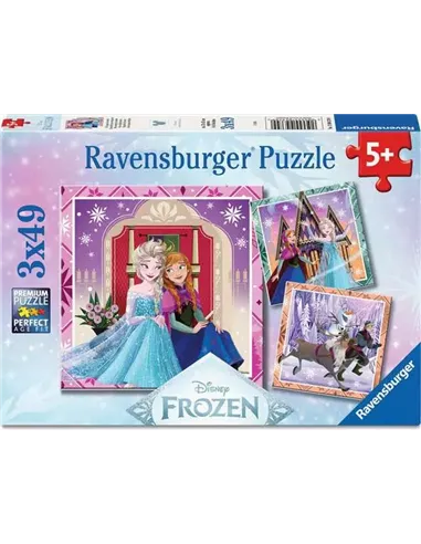 Puzzles Enfants 3x49 pièces - Disney La Reine des Neiges - Ensemble pour toujours