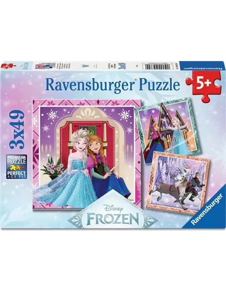 Puzzles Enfants 3x49 pièces - Disney La Reine des Neiges - Ensemble pour toujours
