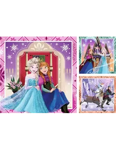 Puzzles Enfants 3x49 pièces - Disney La Reine des Neiges - Ensemble pour toujours 2
