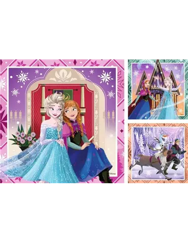 Puzzles Enfants 3x49 pièces - Disney La Reine des Neiges - Ensemble pour toujours