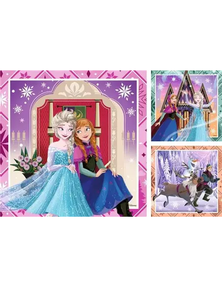 Puzzles Enfants 3x49 pièces - Disney La Reine des Neiges - Ensemble pour toujours
