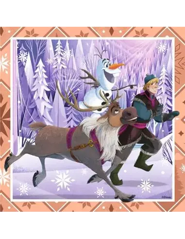 Puzzles Enfants 3x49 pièces - Disney La Reine des Neiges - Ensemble pour toujours