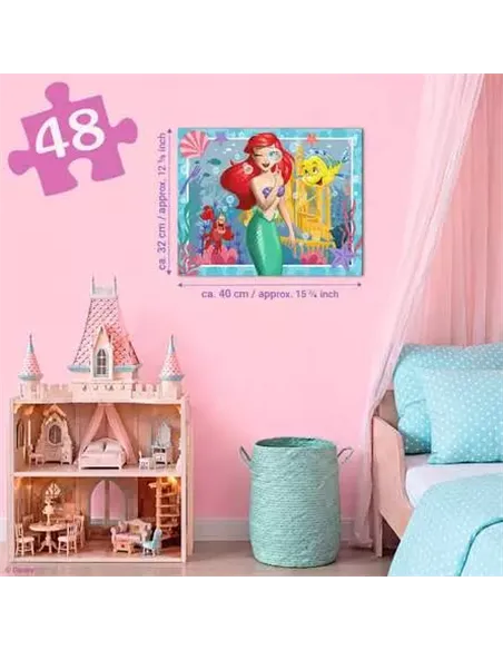 Puzzle Enfants 48 pièces - Disney Princesses - Princesse Ariel