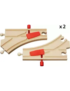 BRIO World - Aiguillages mécaniques - 144 mm 2