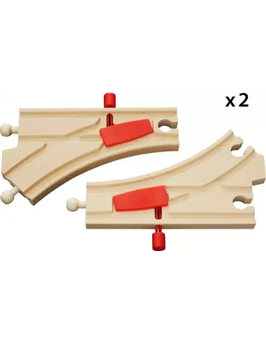 BRIO World - Aiguillages mécaniques - 144 mm