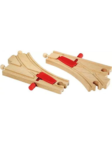 BRIO World - Aiguillages mécaniques - 144 mm