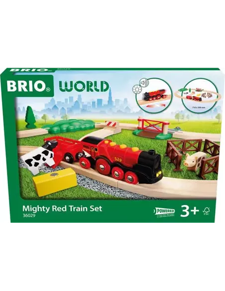 BRIO World - Circuit Campagne Locomotive Puissante à piles