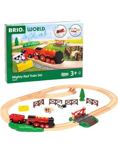 BRIO World - Circuit Campagne Locomotive Puissante à piles