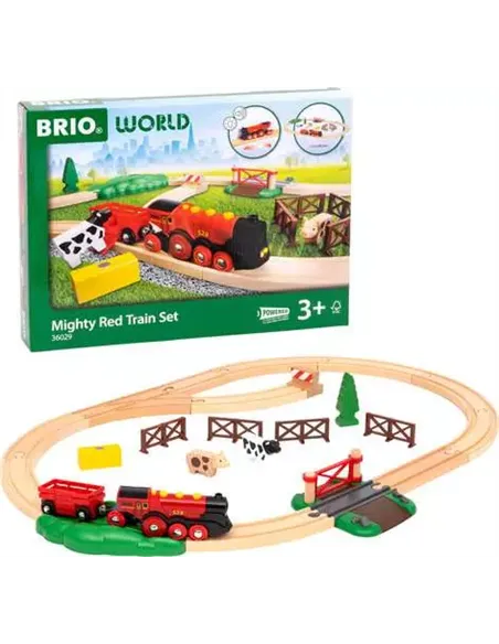 BRIO World - Circuit Campagne Locomotive Puissante à piles