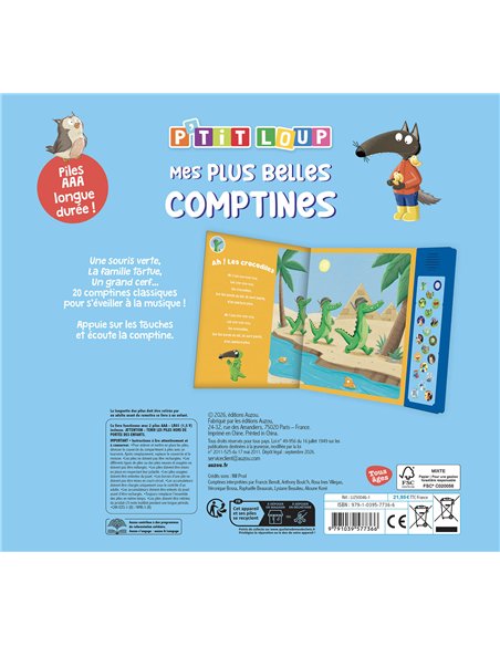 P'TIT LOUP - MES PLUS BELLES COMPTINES - Auzou