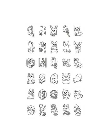 KIDYDRAWMINI Tablette à dessins 30 Animaux de compagnie - Kidywolf